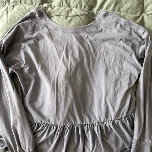 Free people Blue Ruffle Back Sweatshirt - Picture 2 of 5